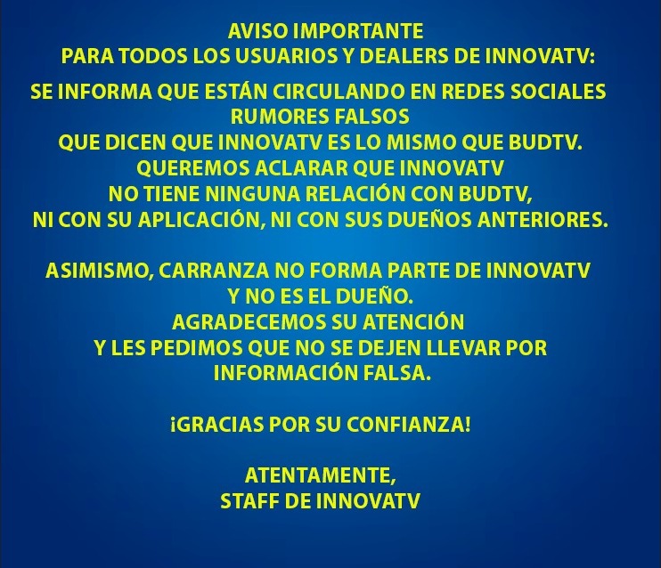Aviso importante